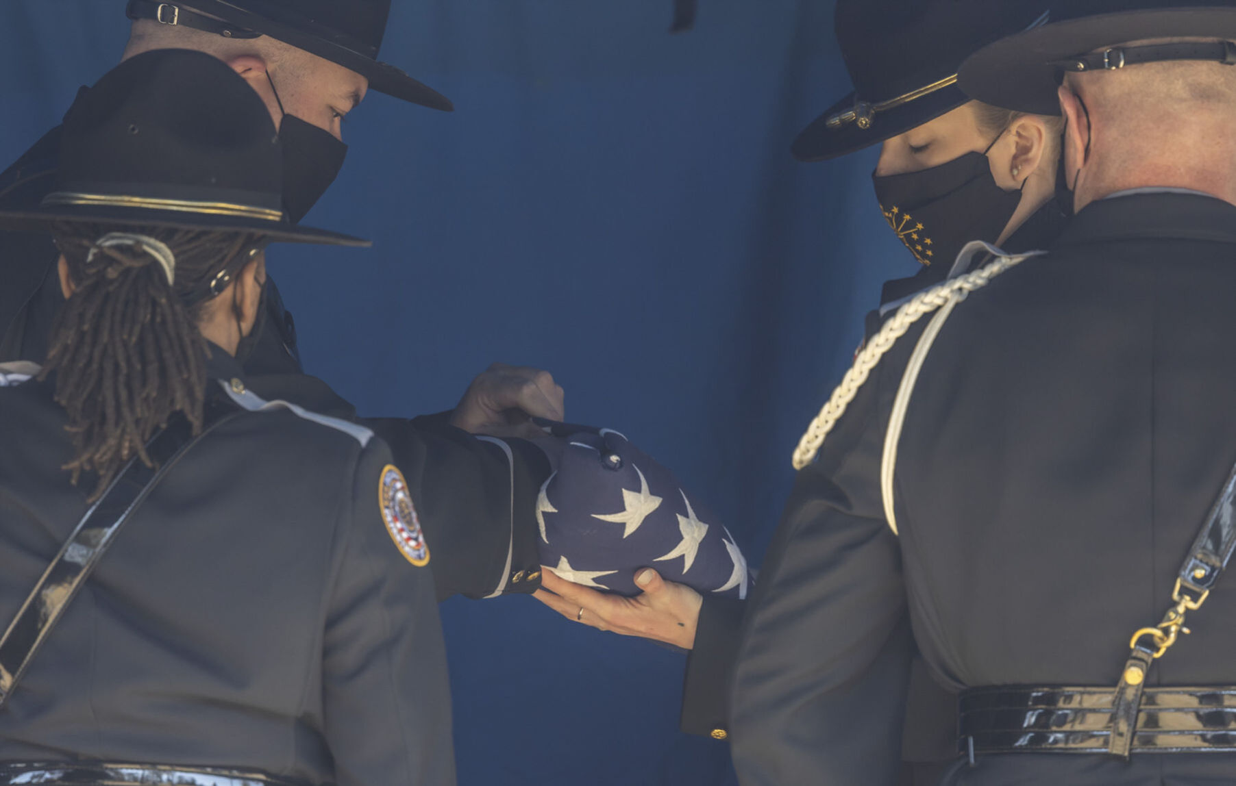 Burial service of Lt. Eugene Lasco